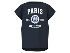 Name It top mørk sapphire med Paris print